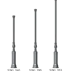 Gussmast mit Akanthusblattkelch S2KL 260 / 295 / 353 cm