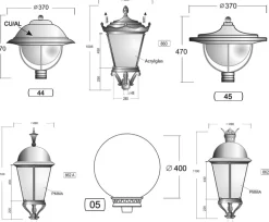 Gussmast mit Akanthusblatt-Baluster S2 ML 220 / 255 / 313 cm