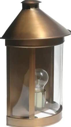 Halblaterne Luxembourg 277: Messing-Laterne für außen