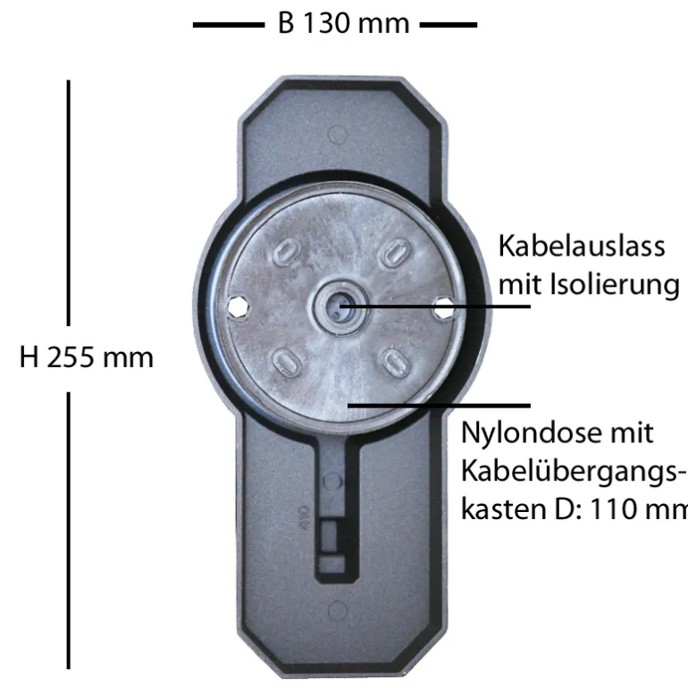 Historische Außenlampe mit Halbkugel-Schirm