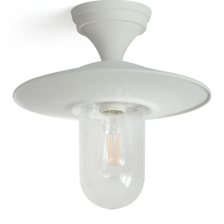 Historische Deckenlampe mit Zylinderglas