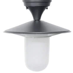 Historische Deckenlampe mit Zylinderglas