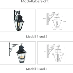 Historische Wandlaterne aus Messing Gracieuze