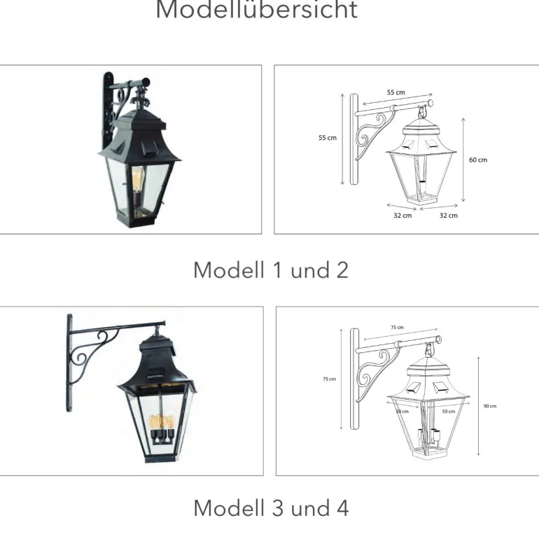 Historische Wandlaterne aus Messing Gracieuze