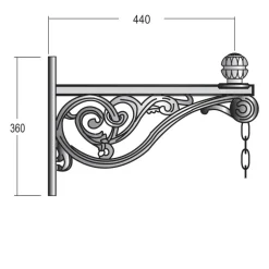 Historische Wandleuchte mit Schinkel-Laterne Thorn 70