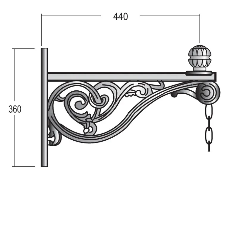 Historische Wandleuchte mit Schinkel-Laterne Thorn 70