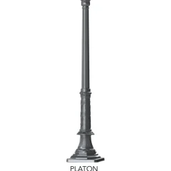 Historischer Mast mit Blattornamenten PLATON 178 cm