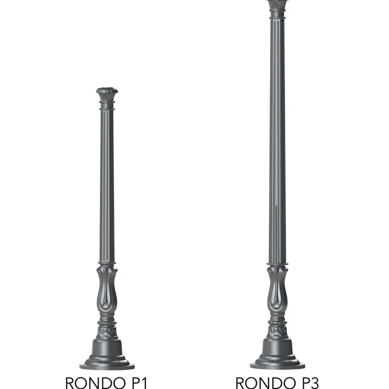 Historischer Mast mit kannelierter Säule RONDO P1.P3 155 / 205 cm