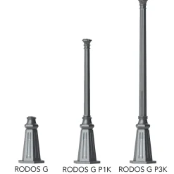 Historischer Mast RODOS G mit Masttür 57,5 / 160 / 210 cm