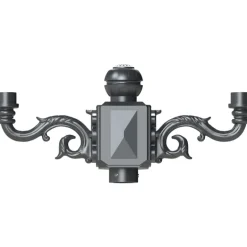 Historischer Mastausleger Arm, mehrflammig