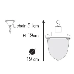 Hängelaterne N° 699 für außen im maritimen Stil
