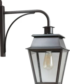 Hängende Wandlaterne Bordeaux MM mit Messing-Wandarm