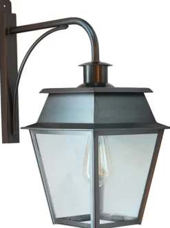 Hängende Wandlaterne Bordeaux MM mit Messing-Wandarm