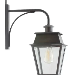 Hängende Wandlaterne Bordeaux MM mit Messing-Wandarm