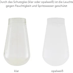 Holophanglas-Wandleuchte Mari aus Irland mit LED
