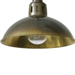 Industriestil Deckenleuchte mit Messingschirm Talis, IP65, Ø 30 cm