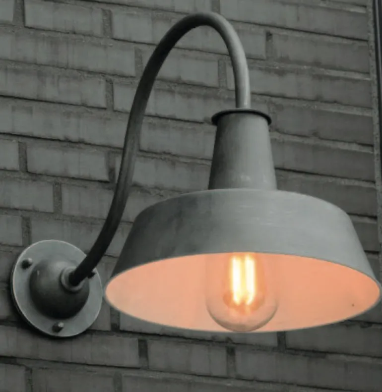 Industriestil-Außenlampe aus Schmiedeeisen WL3604 mit Schutzglas