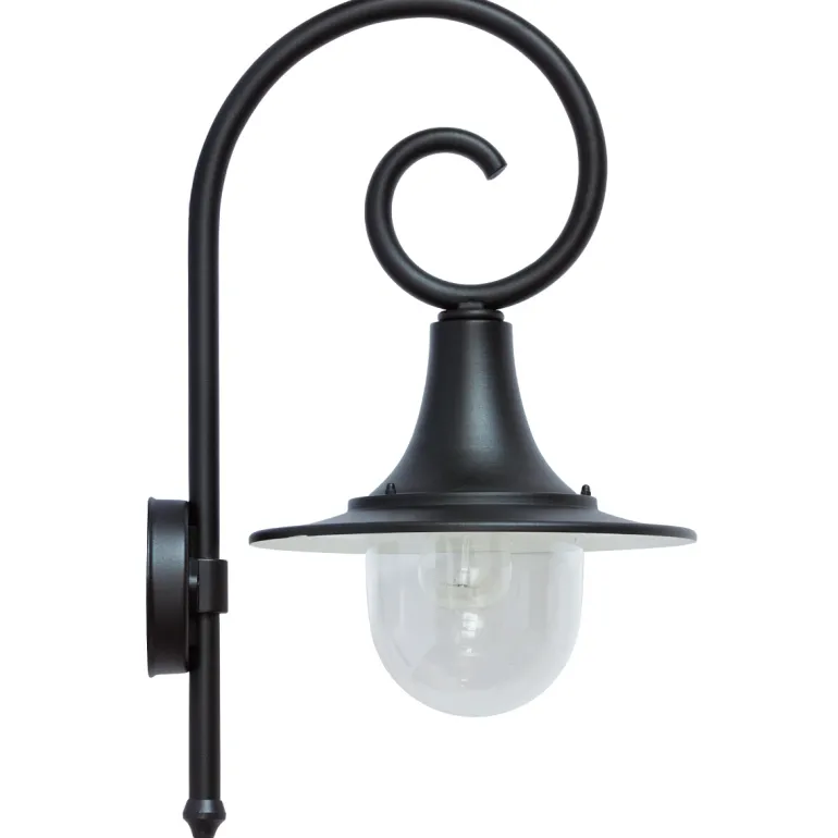 Industriestil-Wandlampe für außen mit Bischofstab