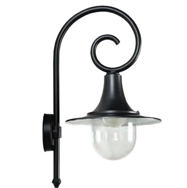 Industriestil-Wandlampe für außen mit Bischofstab