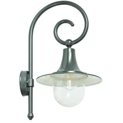 Industriestil-Wandlampe für außen mit Bischofstab