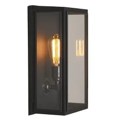 Kasten-Wandlicht aus patiniertem Messing 7642