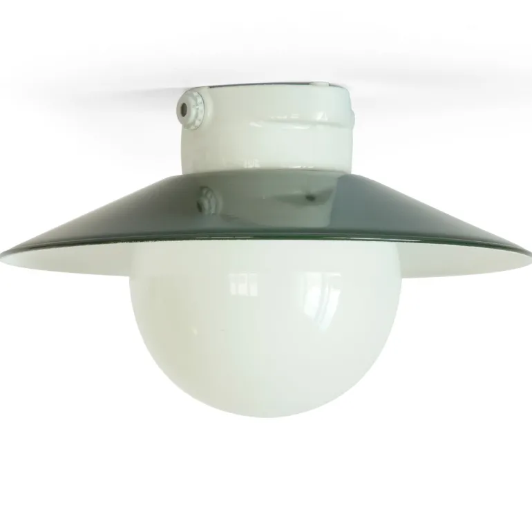 Keramik-Deckenleuchte für Außen mit bunten Aluminiumschirmen