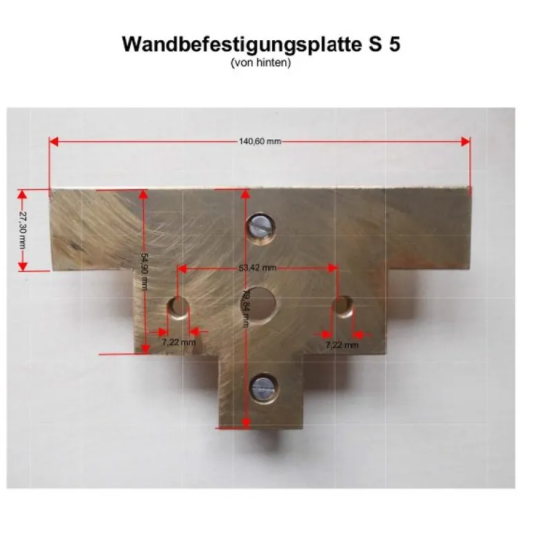 Klassische Art déco-Leuchte S 5 aus Messing