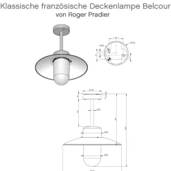 Klassische französische Deckenlampe Belcour