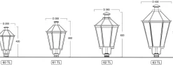 Klassische Gartenlampe SO 60 TL mit Guss-Laterne