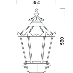 Klassische Schinkel-Gartenleuchte A 57-1 SO 85