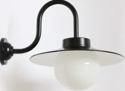 Klassische Wandleuchte für außen mit Bogenarm 38 S