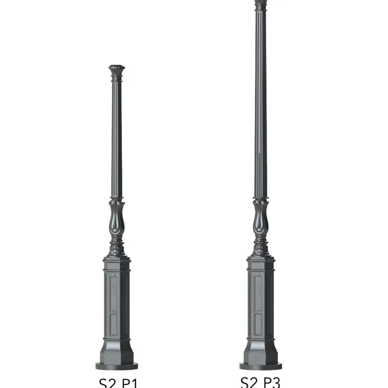 Klassischer Mast aus Aluminiumguss S2 P1.P3 220 / 270 cm