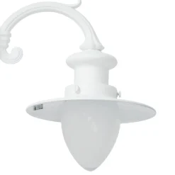 Kleine Fabrik-Wandlampe für Außen mit Spitzzylinder-Glas