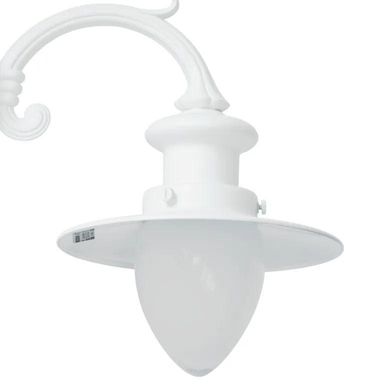Kleine Fabrik-Wandlampe für Außen mit Spitzzylinder-Glas