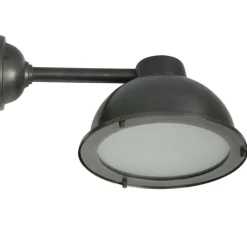 Kleine Messing-Industriestil-Wandleuchte NASSA mit Glasscheibe