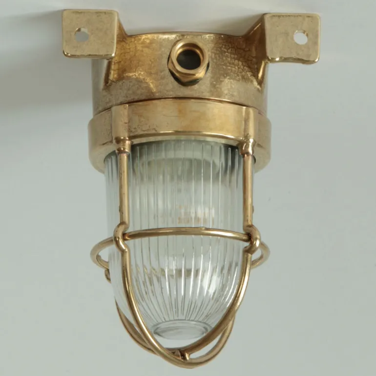 Kleine Messing-Wandlampe N° 43 für außen