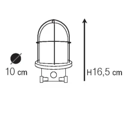 Kleine Messing-Wandlampe N° 43 für außen