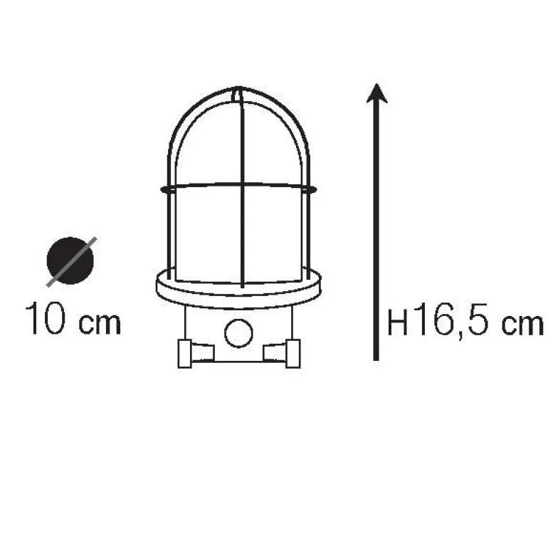 Kleine Messing-Wandlampe N° 43 für außen
