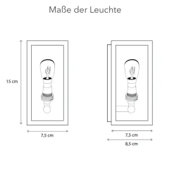 Kleine Messing-Wandleuchte Vitrine petit