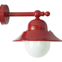 Kleine Schirm-Wandlampe für außen mit Makrolon-Glas