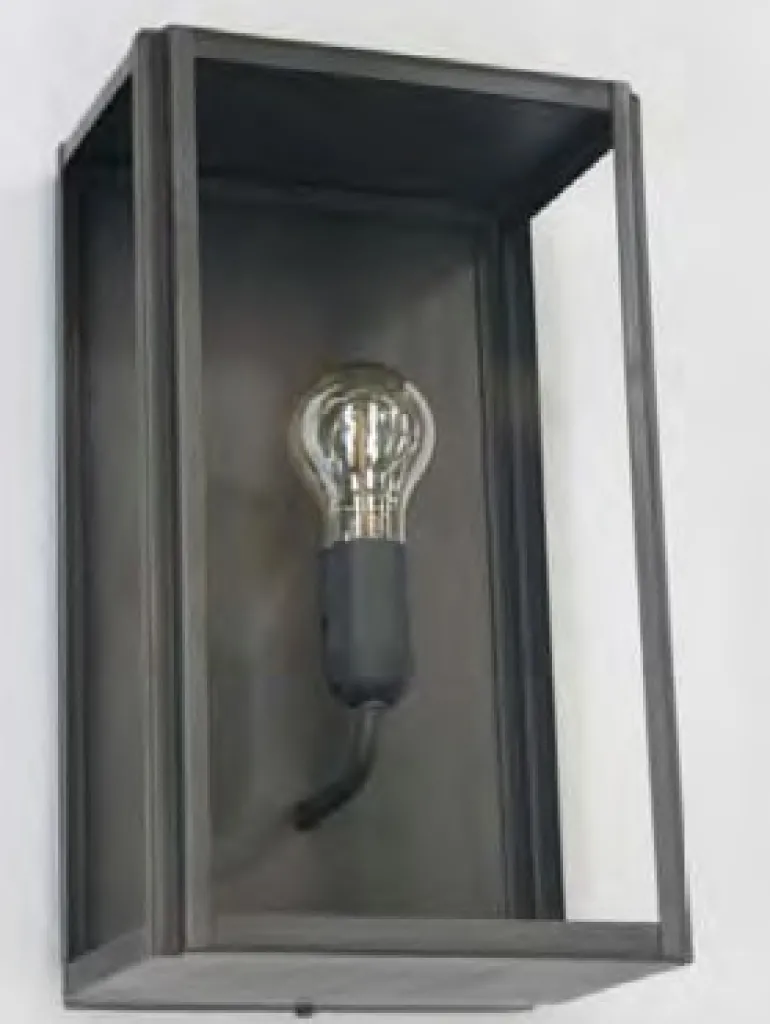 Kubische Außenleuchte aus Messing Loft 9040