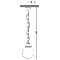 Kugel-Lampe (Ø 25 cm) für außen in zehn Farben