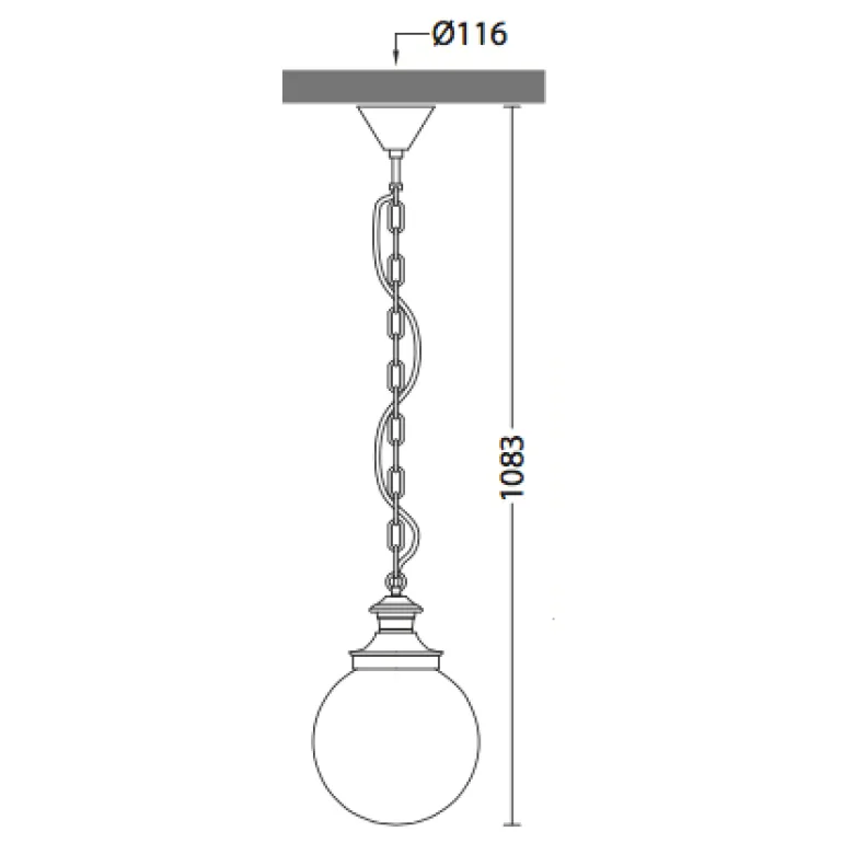 Kugel-Lampe (Ø 25 cm) für außen in zehn Farben