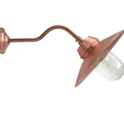 Landhaus-Wandlampe BW 235 Kupfer mit Schwanenhalswandarm