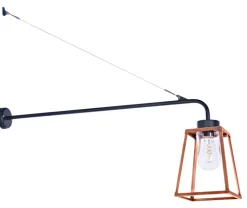 Lange Auslegerleuchte mit Glaszylinder Lampiok, IP 65