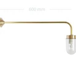 Lange Scheunenlampe aus Messing 38-90 L/XL ORBR-Z