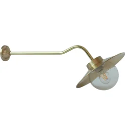 Lange Schirm-Wandleuchte für außen aus Messing 38-45 XL