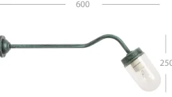 Lange Wandlampe für außen 38-45 OR XL