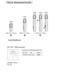 LED-Sockel- und Standleuchte Tetra aus Aluminium