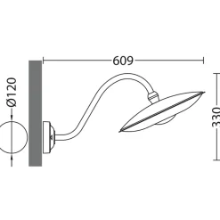 LED-Wandlampe für außen mit Schutzart IP 65